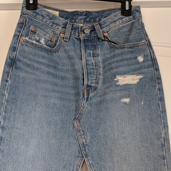 NWT Levi deconstructed skirt button fly, 25 - Picture 3 of 8